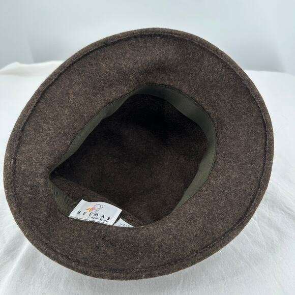 Betmar Womens Hat Wool Size M Brown Belted Cottagecore Classic Fall Vintage - Picture 5 of 6